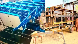 Wonderful process of making 16 solar panels book mobile trolley on Lathe and welding Part 3 ..