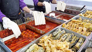 Most Popular Street Snack in Korea?! Spicy Rice Cake Tteokbokki Top 7  - Korean Street Food