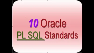 PL/SQL  Coding Standards Best Practices