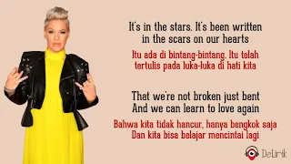 Just Give Me A Reason - P!nk feat. Nate Ruess (Lyrics video dan terjemahan)