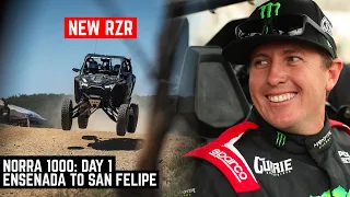 TAKING ON 1000 MILES OF BAJA IN THE NEW RZR PRO R, 225 HP | NORRA 1000 DAY 1 | CASEY CURRIE VLOG