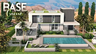 BASE GAME ULTRA MODERN HOUSE | 4 Bdr + 3 Bth | The Sims 4: Speed Build [NO CC]