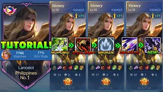 LANCELOT NEW BEST FULL DAMAGE BUILD TO CARRY YOUR TEAM IN SOLO RANK!! 🔥| INTENSE MATCH! - MLBB