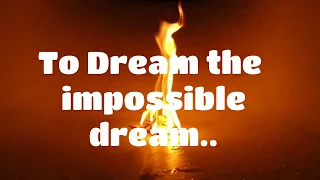 To Dream the impossible Dream - Luther Vandros (with lyrics)