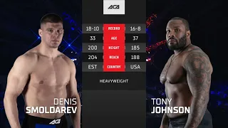 Денис Смолдарев vs. Тони Джонсон 2 | Denis Smoldarev vs. Tony Johnson 2 | ACA 165 - St. Petersburg