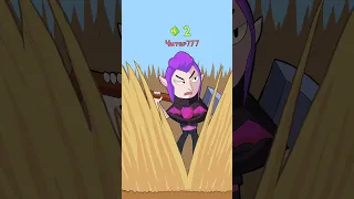 Мортис получил шваброй от Эш😅 #shorts #brawlstars #animation