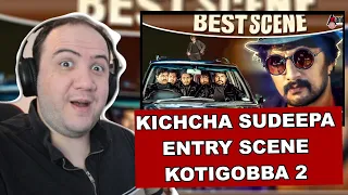 Kichcha Sudeepa Entry SCENE | Kotigobba 2 | Kichcha Sudeepa Best Scene | PRODUCER REACTS KANNADA 🇮🇳