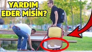 PARA DÜŞÜREN GÖRME ENGELLİ BİRİNE YARDIM EDER MİSİN? SOSYAL DENEY