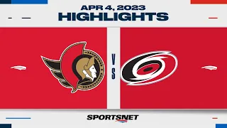NHL Highlights | Senators vs. Hurricanes - April 4, 2023