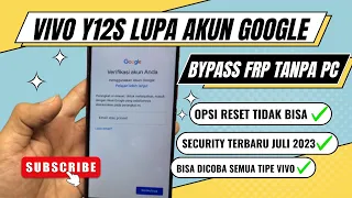 UPDATE ‼️ VIVO Y12S LUPA AKUN GOOGLE BYPASS FRP TANPA PC TERBARU SECURITY JULI 2023