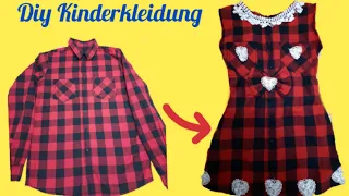 Diy ,Recycling ,schöne Kinderkleidung selber zuhause nähenدوخت لباس دخترانه زیبا