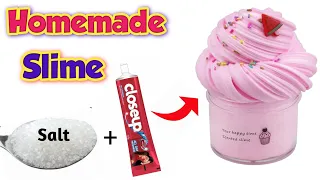 Diy toothpaste slime | How to make slime | How to make salt slime | No glue toothpaste slime