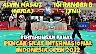 Pertandingan Berkelas | Igi Rangga B (TNI) vs Alvin Masaiz (Muba) | Indonesia Open Pencak Silat 2022