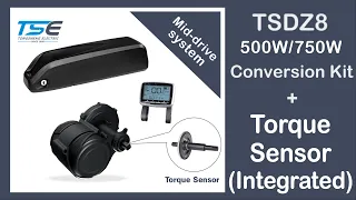 TSDZ8 500W/750W Conversion Kit with Torque sensor integrated