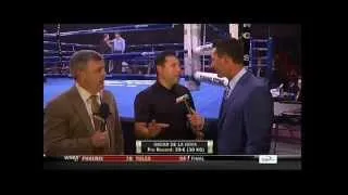 Oscar De La Hoya: "Manny Pacquiao was the most difficult opponent I faced"