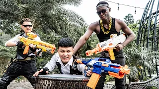 LTT Nerf War : Captain SEAL X Warriors Black Nerf Guns Fight Crime Dr Lee Fìnd The Traitor