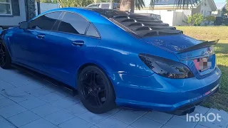 Mercedes-benz CLS Amg Custom Downpipes Cold Start!!  BlueNemesis Build