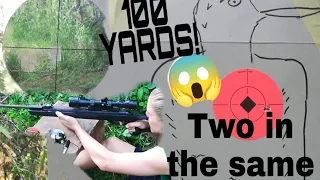 100 Yard Break barrel accuracy test! 😱! GAMO MAGNUM .22