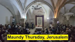 Maundy Thursday - Foot washing ceremony at the Room of the Last Supper, (Cenacle), Jerusalem 2024