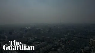 Drone video shows Russia's coldest city choking on smog from wildfires