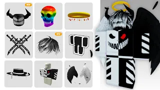 28 THE BEST BLACK AND WHITE HAIR FREE ITEMS ROBLOX 2024