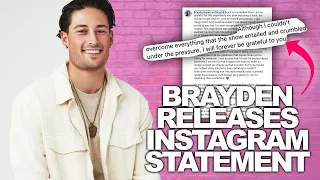 Bachelorette Star Brayden Issues Statement After Leaving The Show!