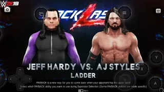 WWE 2K19 GAMEPLAY FOR MOBILE LADDER MATCH ( JEFF HARDY VS. AJ STYLES )