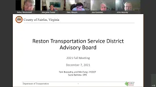 Reston Transportation Service District Advisory Board Meeting - Dec. 7, 2021, 6 p.m.