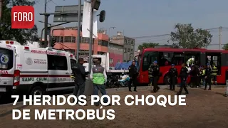 Choque de Metrobús contra un tráiler en la Venustiano Carranza, CDMX - Expreso de la Mañana