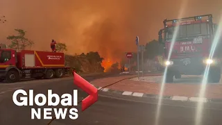 Spain wildfires: Firefighters struggle as wind reignites Bejis blaze in Valencia