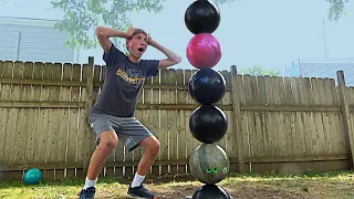 Stacking Bowling Balls Challenge | That's Amazing