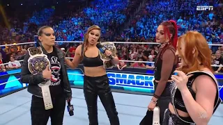 Ronda Rousey y Shayna Baszler retan a Isla Dawn y Alba Fyre - WWE SmackDown 9 de Junio 2023 Español