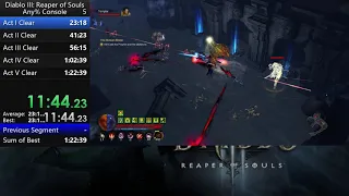 Diablo 3: Reaper of Souls NG+ Any% Demon Hunter Speedrun 1:11:15