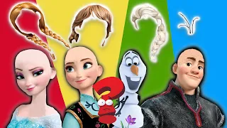 Wrong Hair Disney Heroes ELSA ANNA OLAF and CHRISTOPHER  잘못된 머리 퍼즐 Wrong Heads Puzzle