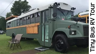 Spectacular Tour Of Tiny House School Bus RV Conversion Camper