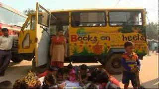 Wheeling an education into India's slums