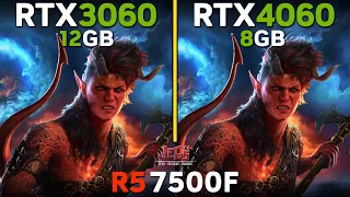 RTX 3060 12GB vs RTX 4060 | R5 7500F | Tested in 17 games