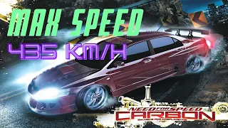 The Fastest Car | Max Speed NFS Carbon 435 km/h | Максимальная скорость в Need for Speed Carbon