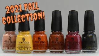 China Glaze AUTUMN SPICE 2021 Fall Collection - Live Swatches and Comparisons