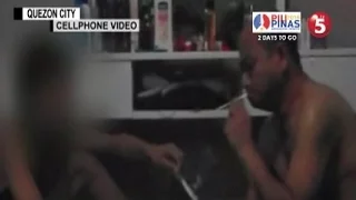 Paggamit ng droga ng isang lalaki, menor sa QC, sapul sa video