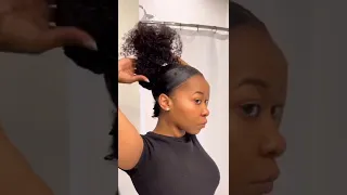 Easy Claw Clip Style with BetterLength kinky curly drawstring ponytail! 🤗