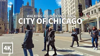 [4K] CHICAGO - Walking Tour Downtown, Magnificent Mile & Michigan Avenue, Travel, Illinois, USA