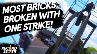 Most Concrete Blocks Broken With One Strike!