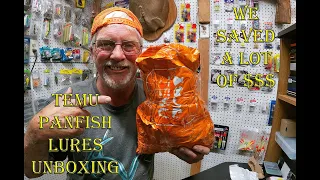 Temu - Panfish Lures - Unboxing - We made out like a fat rat! - Save big Money.