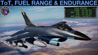 F-16C Viper: Time On Target & Fuel Range & Endurance (Cruise Page) Tutorial | DCS