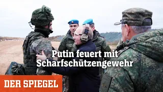 Putin besucht Reservisten: Hier schießt der Oberbefehlshaber noch selbst | DER SPIEGEL