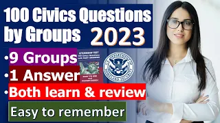 (2023 - Special Edition) 100 Civics Questions for U.S. Citizenship test by Groups