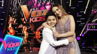 Paty Cantú canta "Valiente" junto a su finalista de La Voz Kids 2022. | La Voz Kids 2022