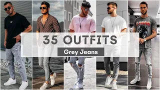 35 Grey Jeans Outfit Ideas For Summer 2022 | Gray Jeans | Men's Fashion 2022