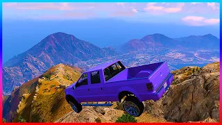GTA 5 Mount Chiliad Car Crashes With 2 Michaels!